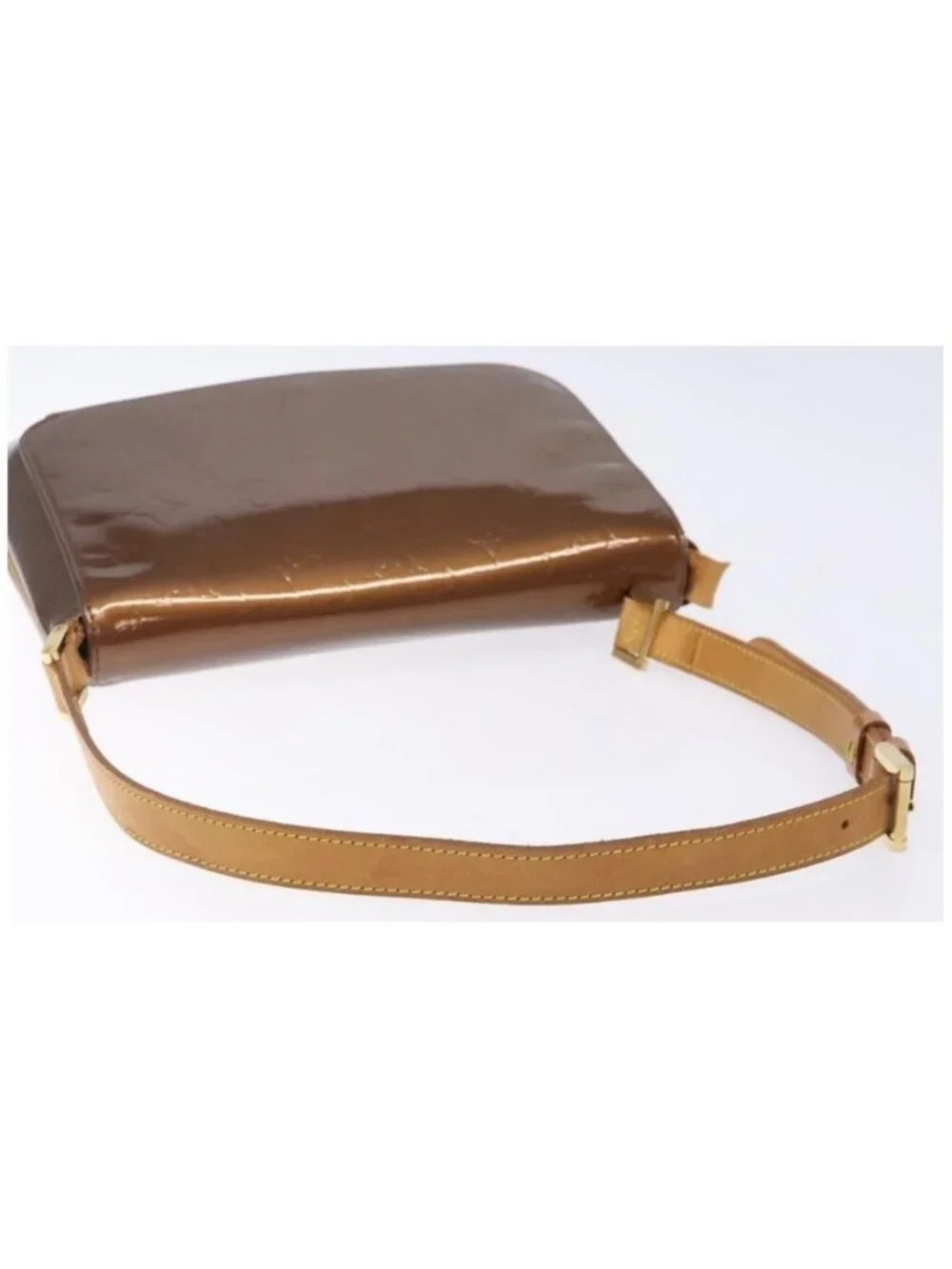 Authentic LOUIS VUITTON Monogram Vernis Thompson Street Bag Bronze M91124 LV